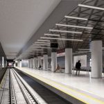 Nowe stacje metra M2 w Warszawie - wizualizacja peronu zachodniego odcinka linii metra na Bemowie